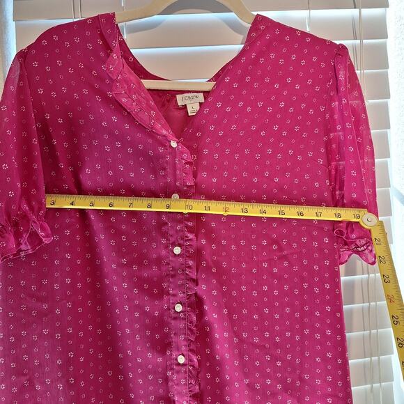 J Crew Size L Short Sleeve Button Up Shirt - Picture 5 of 11